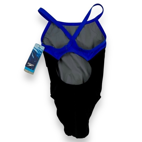 NWT Speedo PowerPlus Bolt Splice Drill Back One Piece
Swimsuit - Picture 4 of 5